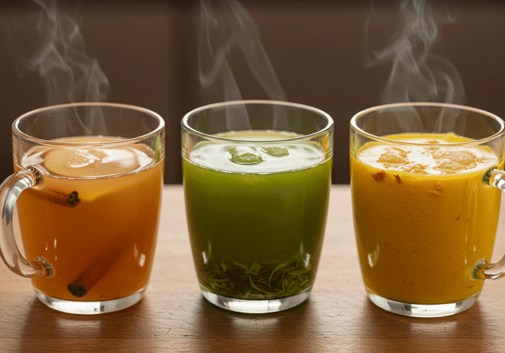 Homemade Cinnamon Detox Tea: 5 Powerful Benefits for Belly Fat and Bloating 3 Cinnamon tea with ACV, green tea, and turmeric