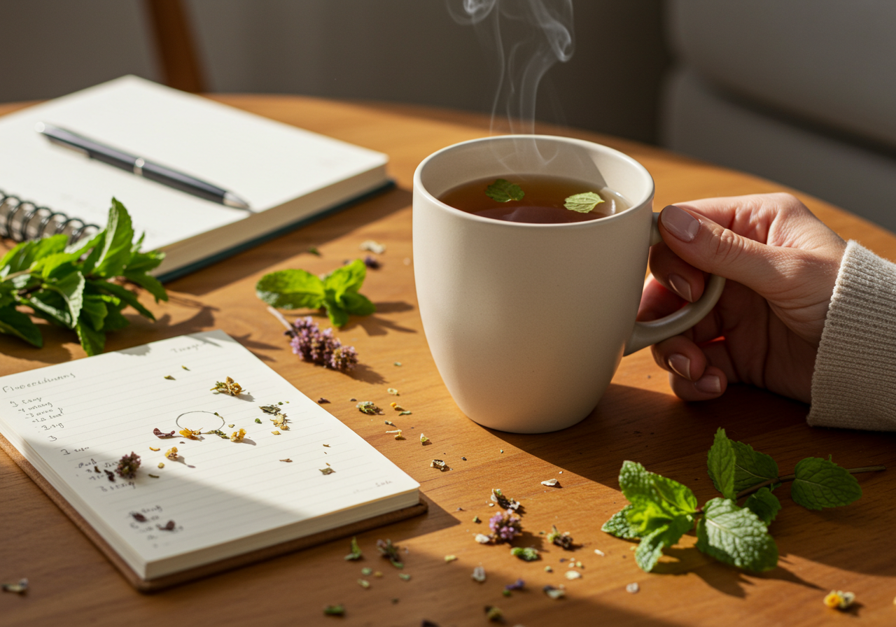 Peppermint Tea Benefits, Downsides & Detox Power: What You Must Know 1 Woman holding peppermint tea for digestion and clarity
