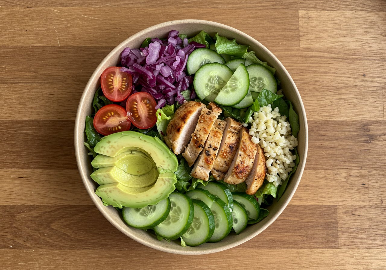 Salad Weight Loss Meals: The Freshest Way to Burn Fat and Feel Full 1 Salad weight loss meal with grilled chicken and greens