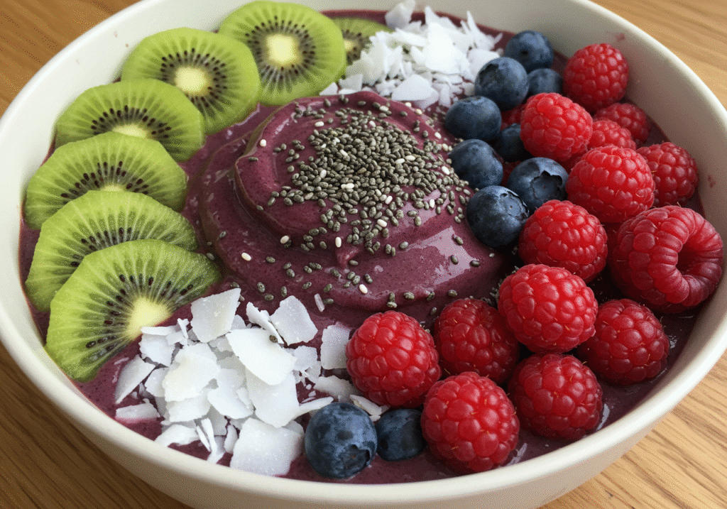 Tropical Berry Acai Bowl: The Island-Inspired Breakfast That Fuels You Naturally 4 Toppings on tropical berry acai bowl